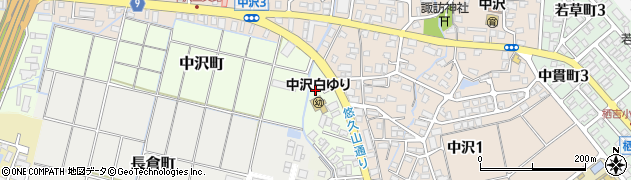新潟県長岡市中沢町周辺の地図