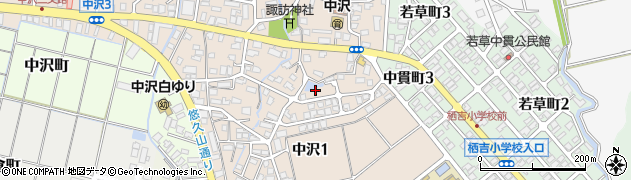 中沢原公園周辺の地図