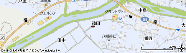 福島県田村市船引町船引（後田）周辺の地図