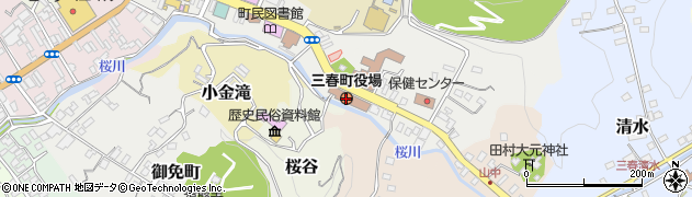 福島県三春町（田村郡）周辺の地図
