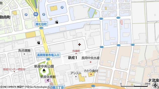 〒940-2127 新潟県長岡市新産の地図