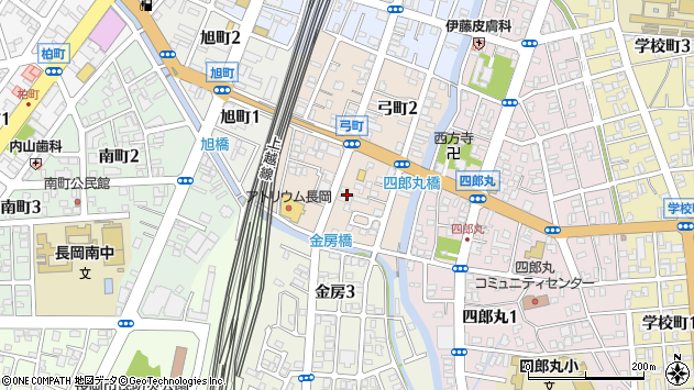 〒940-0047 新潟県長岡市弓町の地図