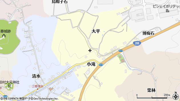 〒963-7706 福島県田村郡三春町大平の地図