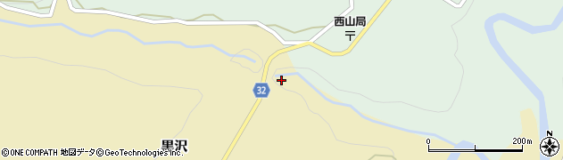 福島県柳津町（河沼郡）黒沢（簾沢）周辺の地図