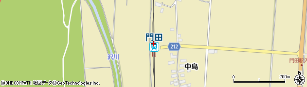 門田駅周辺の地図