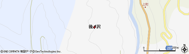 福島県金山町（大沼郡）小栗山（後ノ沢）周辺の地図