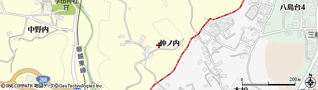 福島県郡山市西田町大田（仲ノ内）周辺の地図