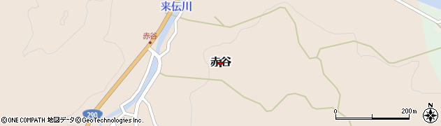新潟県長岡市赤谷周辺の地図