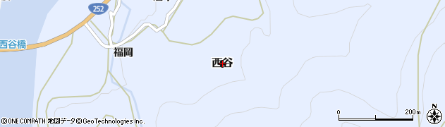福島県金山町（大沼郡）西谷周辺の地図