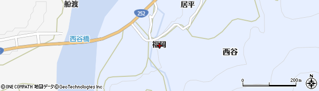福島県金山町（大沼郡）西谷（福岡）周辺の地図