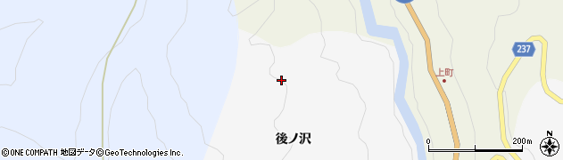 福島県金山町（大沼郡）小栗山（雁股沢）周辺の地図