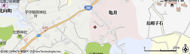 福島県三春町（田村郡）亀井周辺の地図