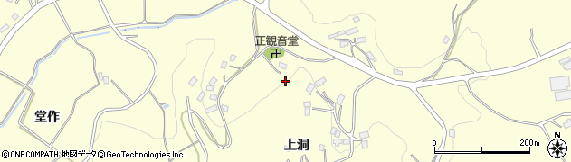 福島県郡山市西田町大田（上洞）周辺の地図