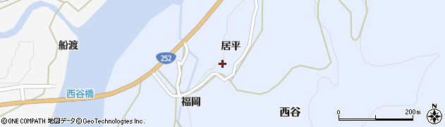 福島県金山町（大沼郡）西谷（居平）周辺の地図