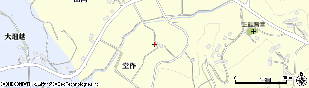 福島県郡山市西田町大田（堂作）周辺の地図