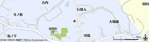 福島県郡山市西田町木村（行部入）周辺の地図