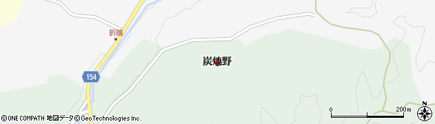福島県田村市常葉町常葉（炭焼野）周辺の地図
