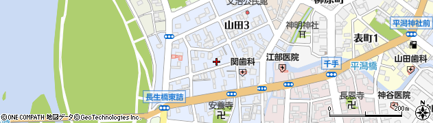 新潟県長岡市山田周辺の地図