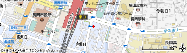 新潟県長岡市台町周辺の地図