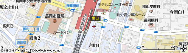 共栄火災海上保険株式会社　中央支店・長岡支社周辺の地図