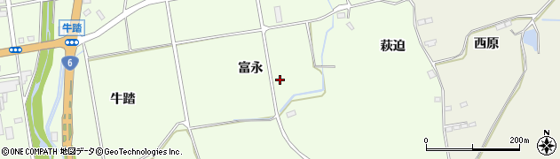 福島県双葉町（双葉郡）新山（富永）周辺の地図