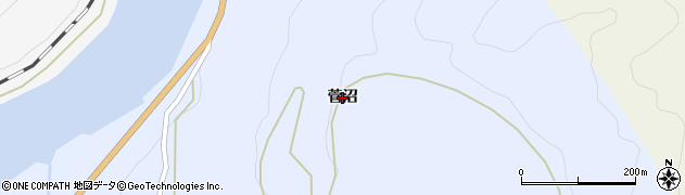 福島県金山町（大沼郡）西谷（菅沼）周辺の地図