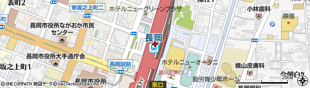 長岡駅周辺の地図