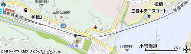 福島県田村郡三春町平沢担橋443周辺の地図