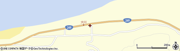 石川県輪島市町野町（大川ル）周辺の地図