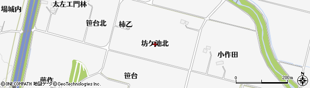 福島県郡山市喜久田町早稲原（坊ケ池北）周辺の地図