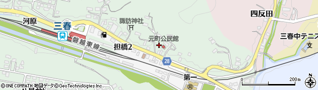 福島県田村郡三春町平沢担橋391周辺の地図