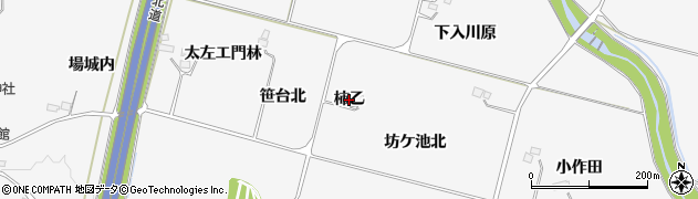 福島県郡山市喜久田町早稲原（柿乙）周辺の地図