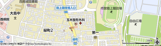 新潟県長岡市緑町周辺の地図