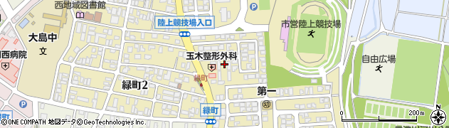 新潟県長岡市緑町周辺の地図