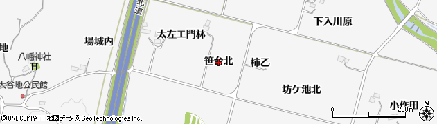 福島県郡山市喜久田町早稲原（笹台北）周辺の地図