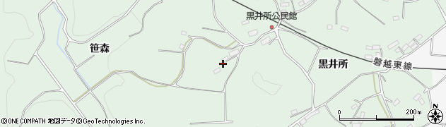 福島県田村市船引町笹山（仲屋敷）周辺の地図