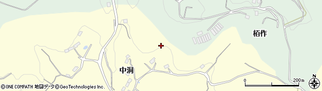 福島県郡山市西田町大田中洞周辺の地図