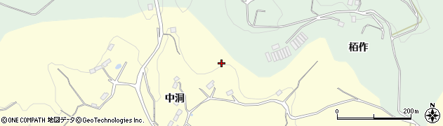 福島県郡山市西田町大田（中洞）周辺の地図