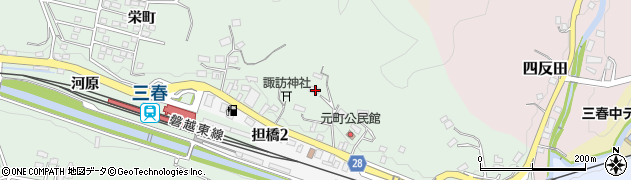 福島県田村郡三春町平沢担橋377周辺の地図
