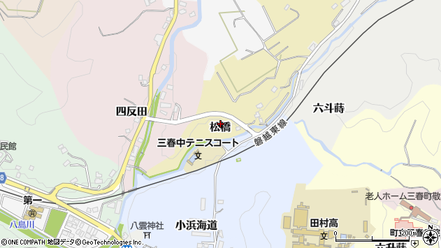 〒963-7785 福島県田村郡三春町松橋の地図