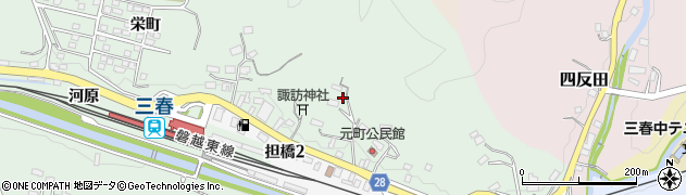 福島県田村郡三春町平沢担橋380周辺の地図
