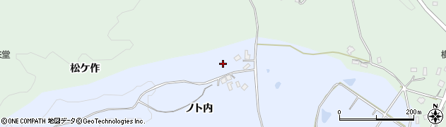 福島県郡山市西田町木村（ノト内）周辺の地図