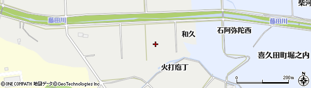 福島県郡山市熱海町下伊豆島和久周辺の地図