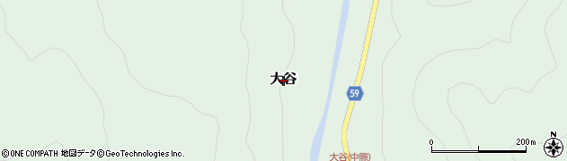 福島県大沼郡三島町大谷周辺の地図