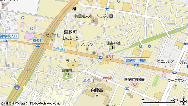 〒940-2121 新潟県長岡市喜多町の地図
