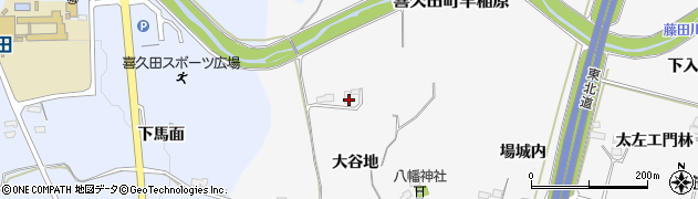 福島県郡山市喜久田町早稲原川原周辺の地図