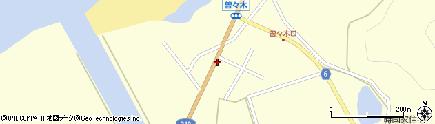 曽々木簡易郵便局周辺の地図