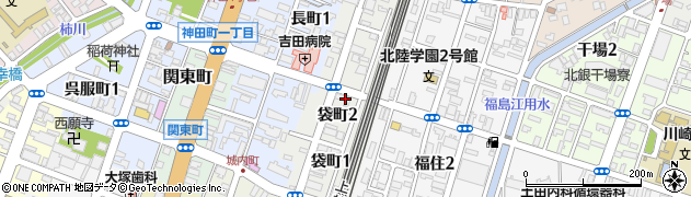 新潟県長岡市袋町周辺の地図