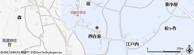 福島県田村市船引町石森（四在家）周辺の地図