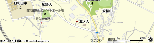 福島県郡山市日和田町（北ノ入）周辺の地図